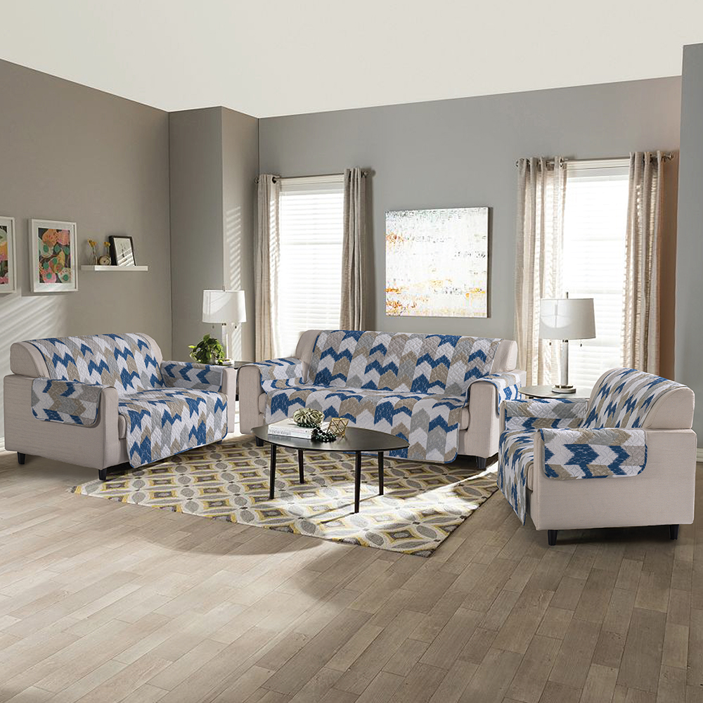 99,99% polyesteripainettu ja kiinteä kaksoispuolinen käyttö sohvakansi 3-kappaleinen sarja